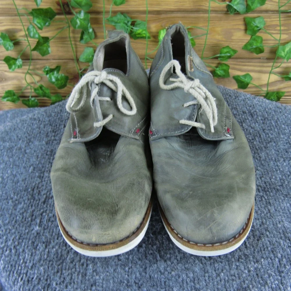 Pikolinos Men's Casual Shoes Gray Leather Size 44 M‎ Lace-Up Comfortable